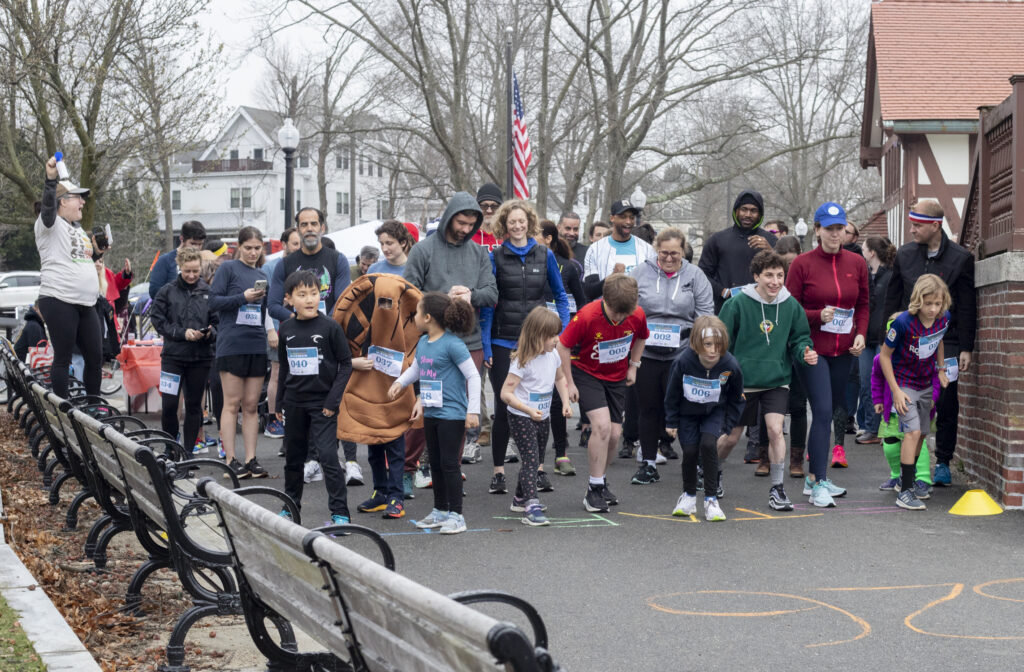 Runners getting ready at the start line at 826 Boston's Half Half Half Half Half Marathon. 